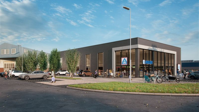 Alkmaar krijgt derde Aldi, bouwstart in 2027 in Overdie